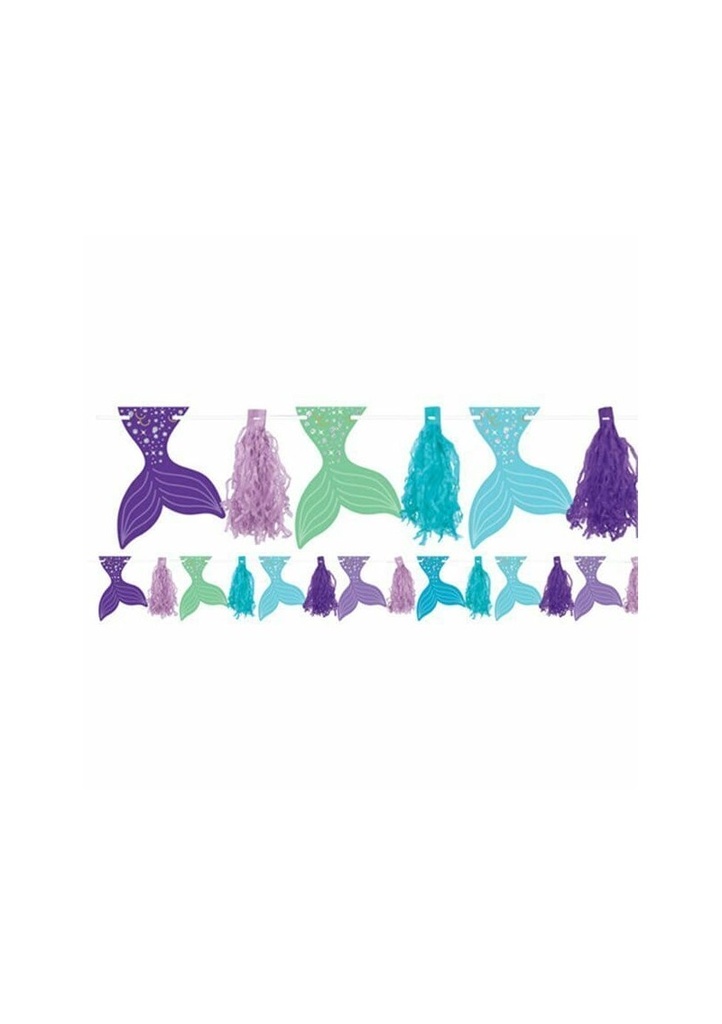 Mermaid Wishes Glitter Tassel Garland - 304cm