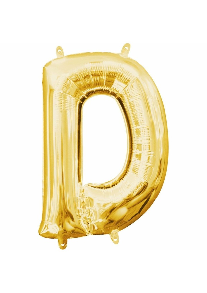 [3301811] Gold Letter " D " Foil Balloon 16''