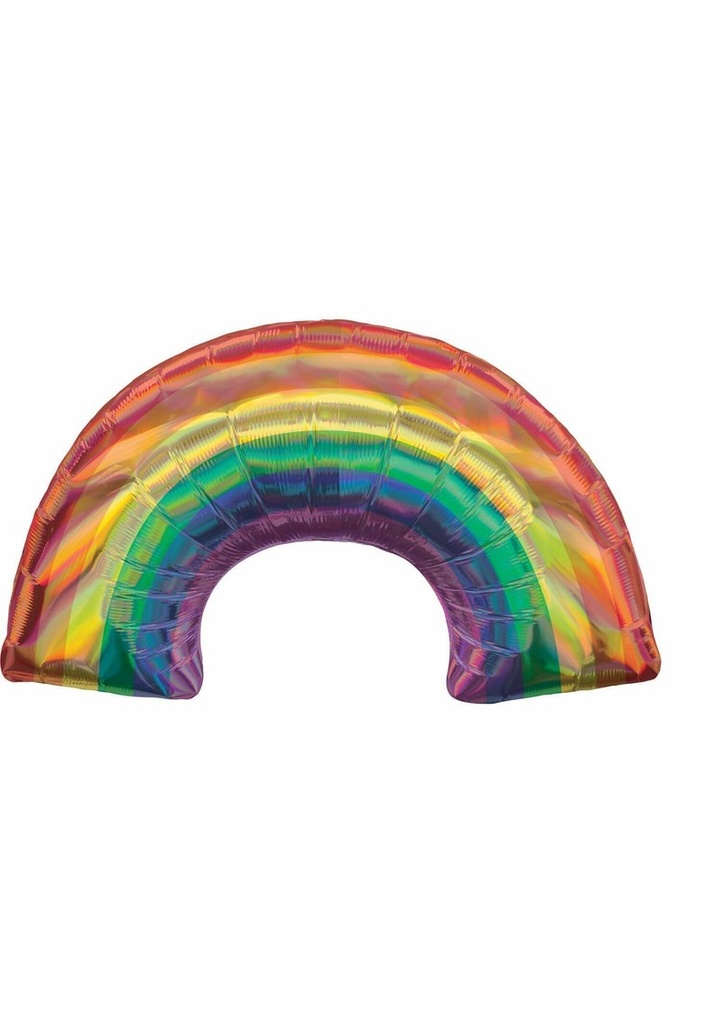 [3938201] Holographic SuperShape Iridescent Rainbow Foil Balloon - 86cm x 48cm