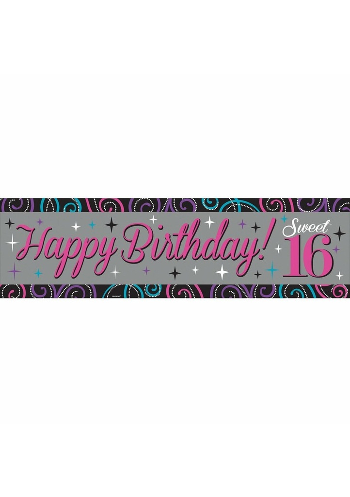 Sweet 16 Giant Sign Banner - 50cm x 165cm