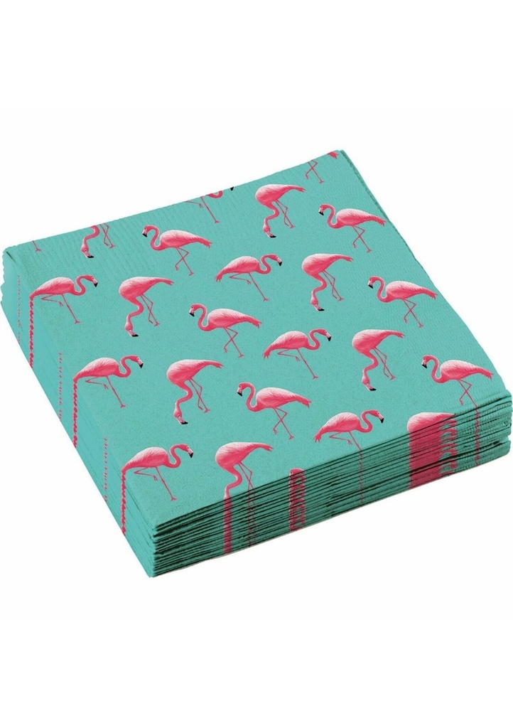 [9903328] Flamingo Paradise Paper Napkins 33cm x 33cm - 20pk