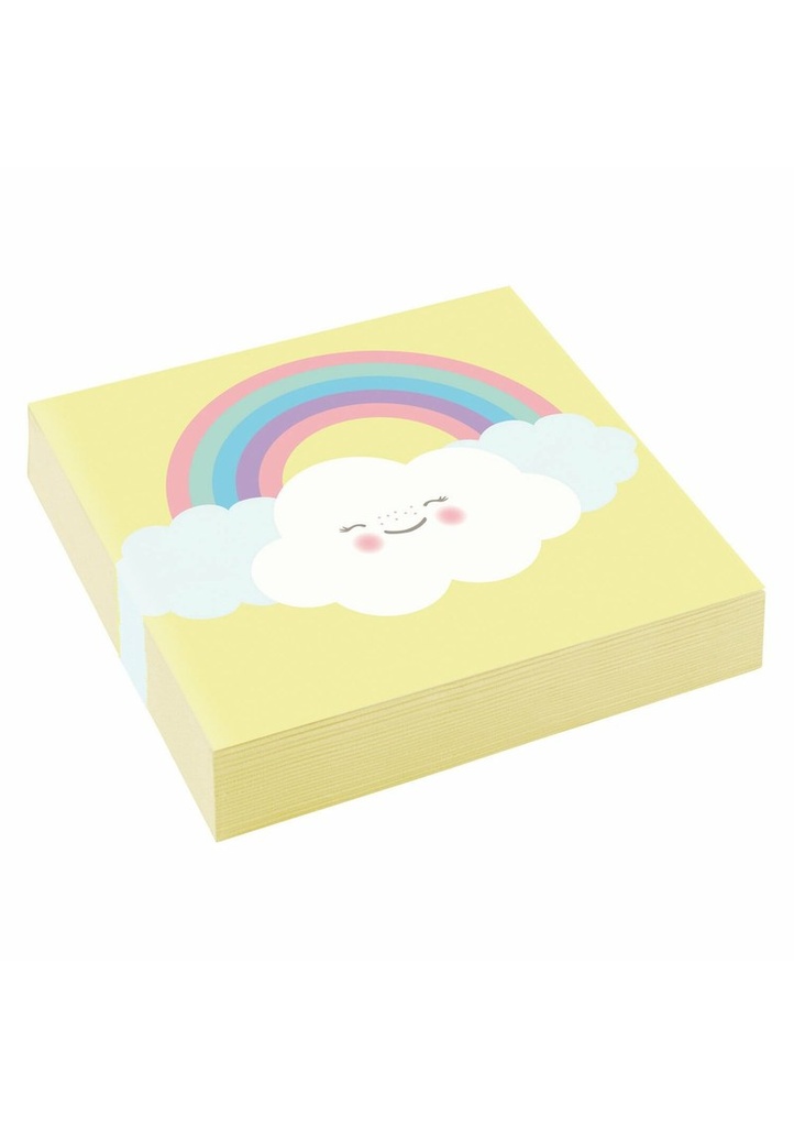 Rainbow & Cloud Party Napkins 25cm x 25xm - 20pk
