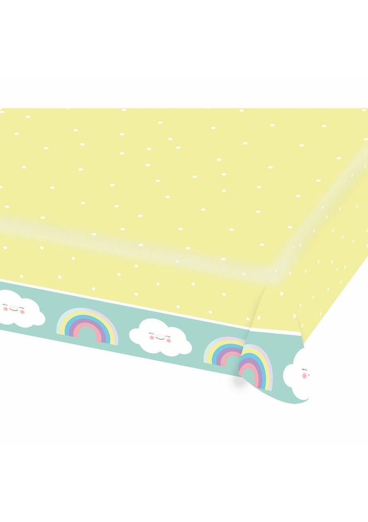 [9904304] Rainbow & Cloud Paper Table Cover- 175cm x 115cm