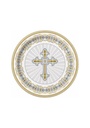 Radiant Cross Silver & Gold Paper Plates 21.9cm - 8pk