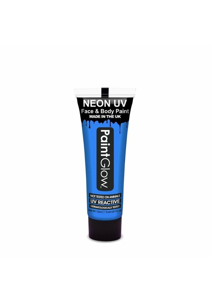 [87333] Neon UV Face & Body Paint Water Based (12ml) -  UV Blue (PRO)