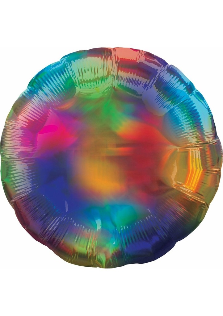 Holographic Iridescent Rainbow Circle Foil Balloon - 18''(43cm)