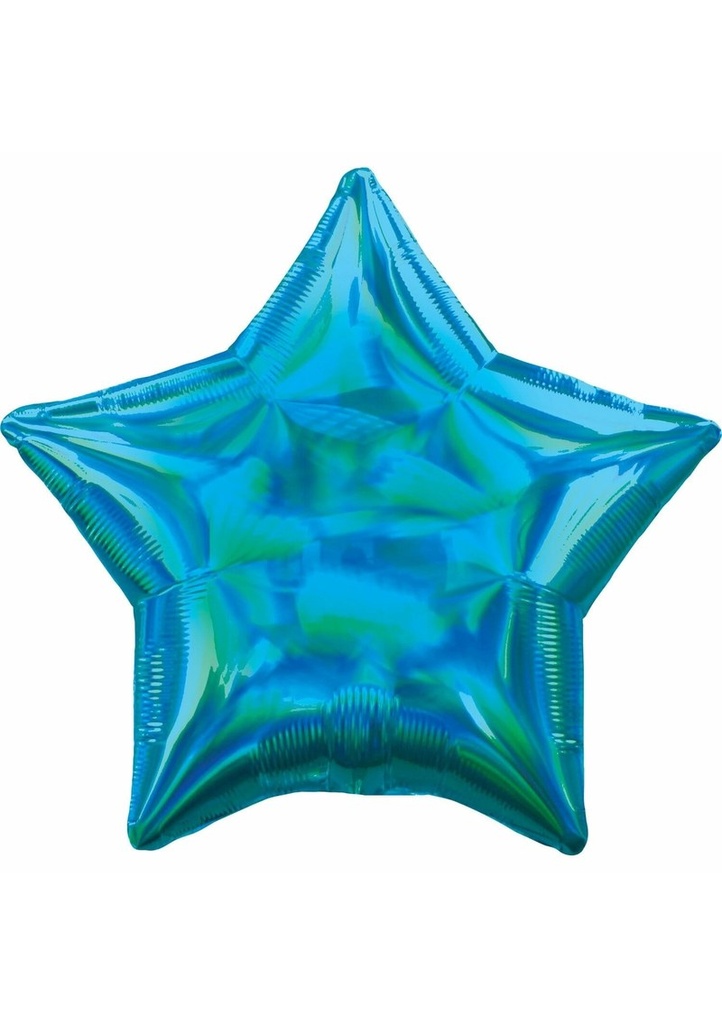 [3926802] Holographic Iridescent Cyan Standar Foil Balloon - 18'' (43cm)