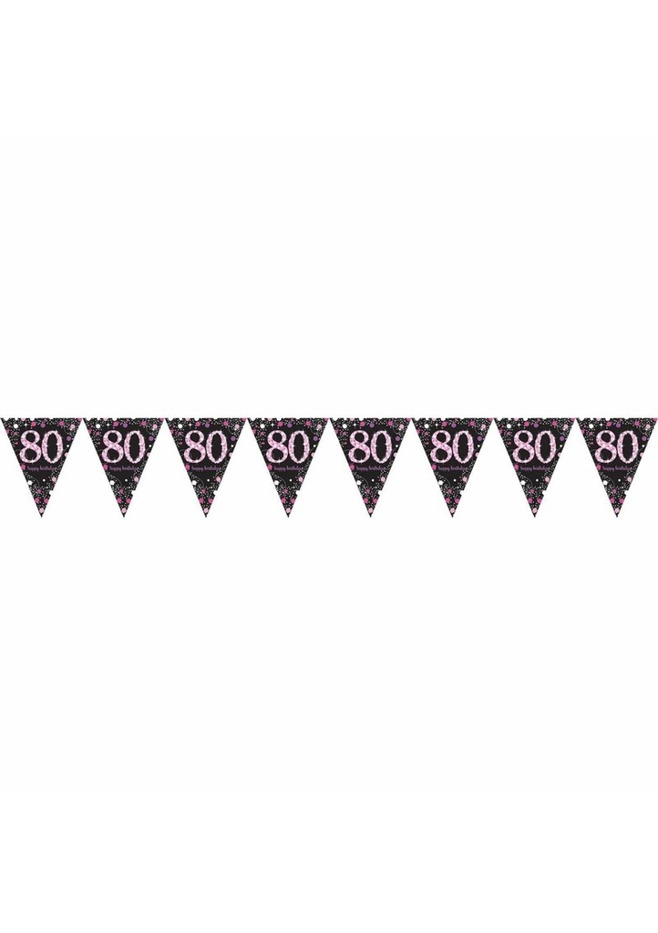 Pennant Banner Pink Celebration age 80 -  4M