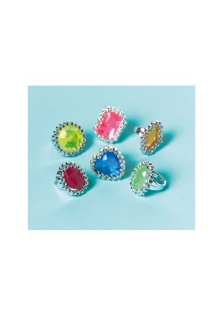 Parrty Favors Jewel Rings - 18pk
