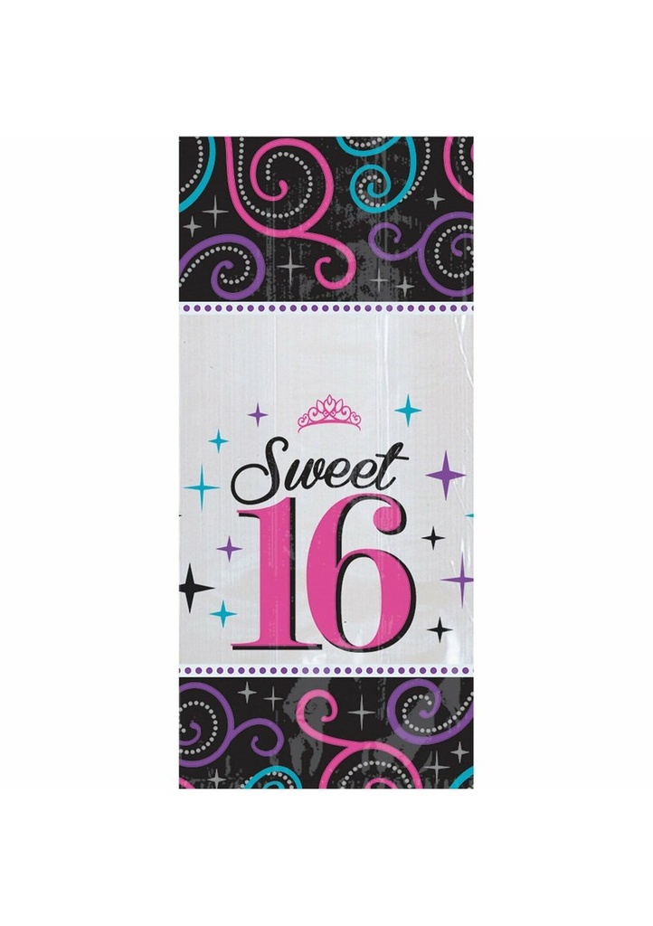Sweet 16 Cello Favor/Sweet Bags 5'' x 9.5'' - 20pk