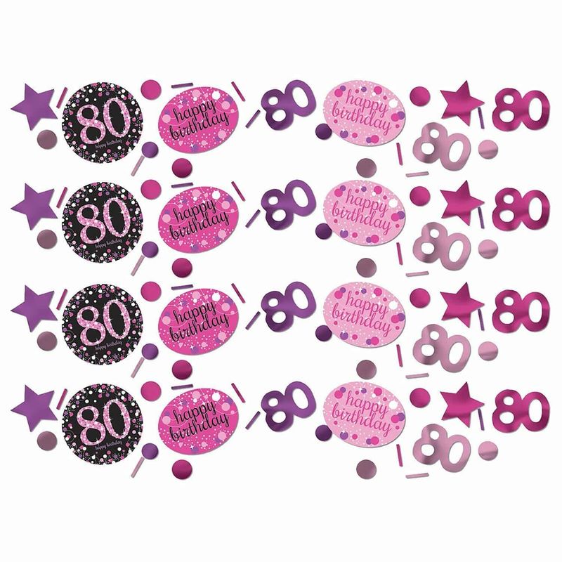 80th Pink Sparkling Celebration Confetti – 34g