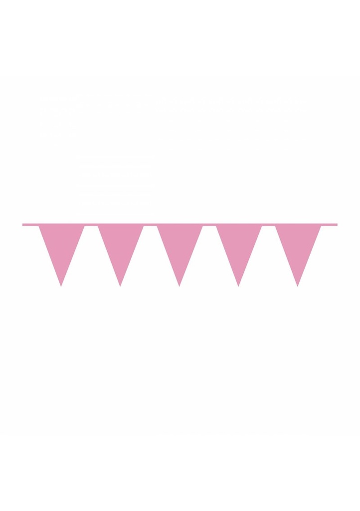 Pennant Flag Banner Plastic Bright Pink - 10m x 32cm