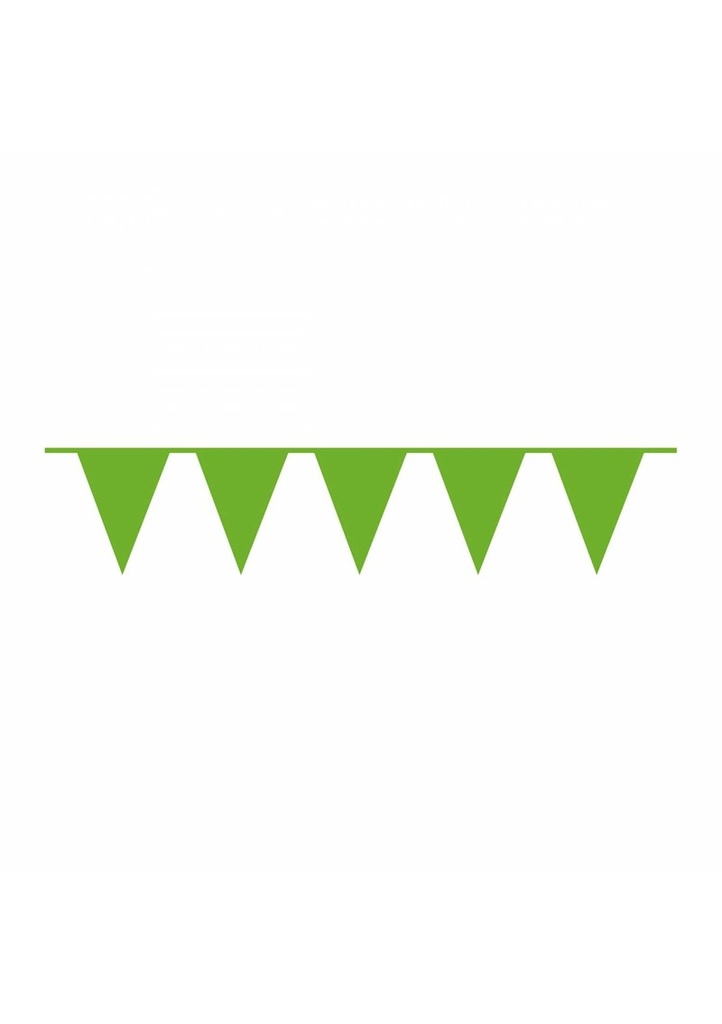 Pennant Flag Banner Plastic Kiwi Green - 10m x 32cm
