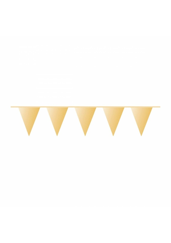 Pennant Flag Banner Plastic Gold - 10m x 32cm