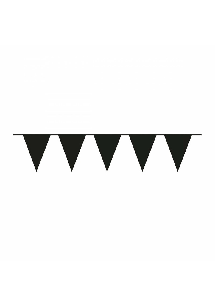 Pennant Flag Banner Plastic Black - 10m x 32cm