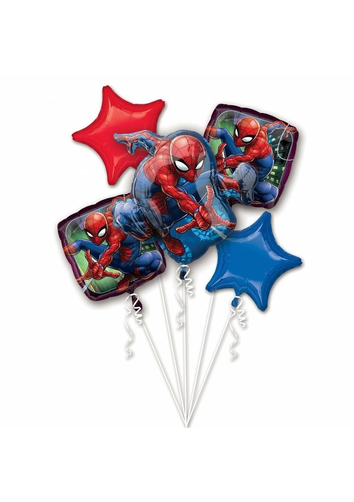 Spider-Man Bouquet Foil Balloons - 5pk
