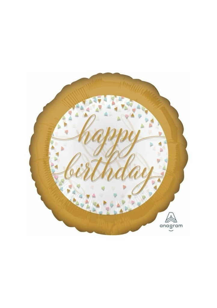 Happy Birthday Pastel Confetti Standard Foil Balloon - 18'' (43cm)