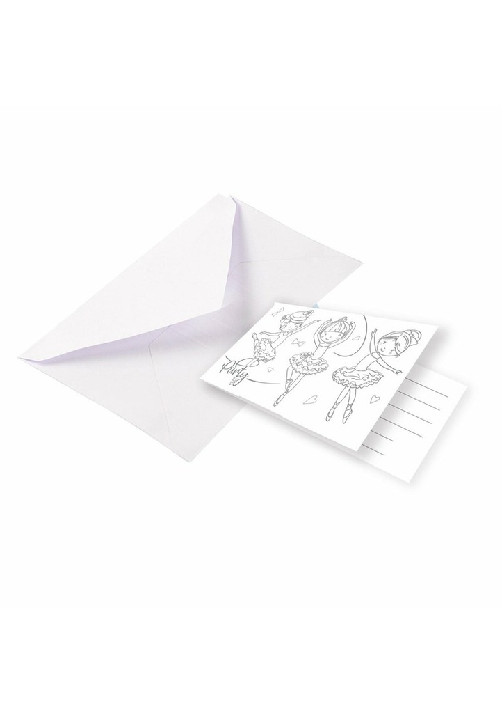 Little Dancer Invitations and Envelopes - 8pk