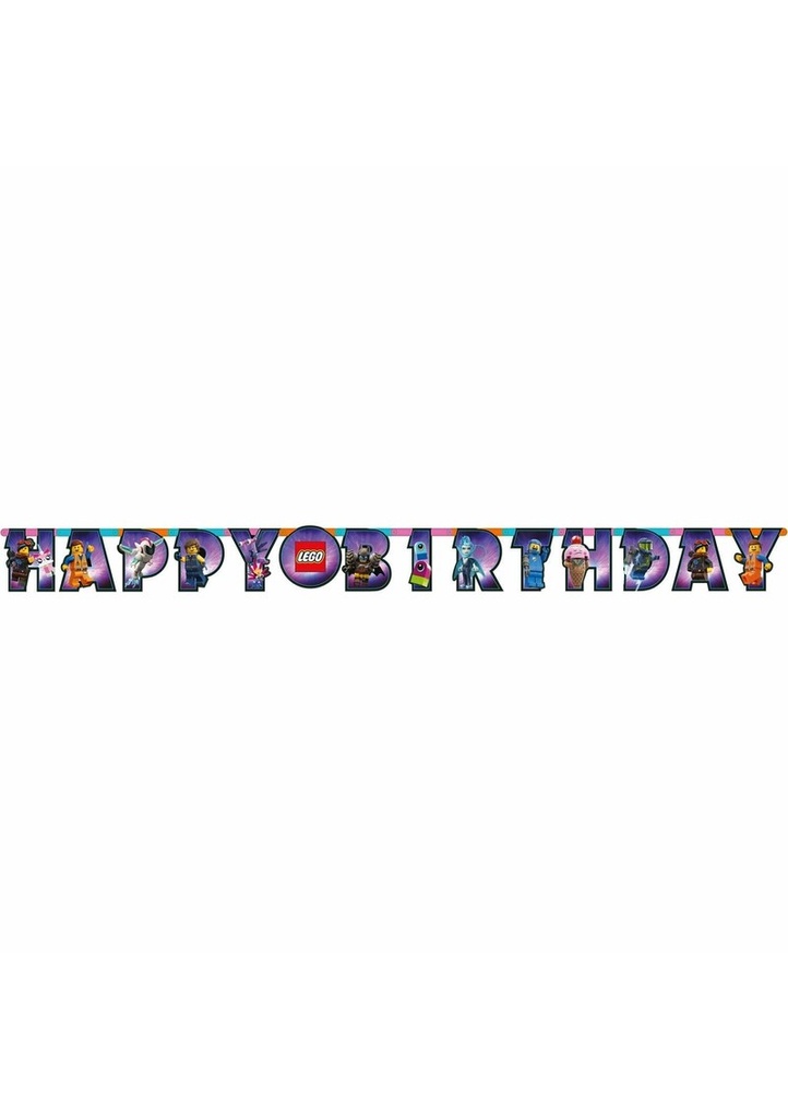[9904646] The Lego Movie Happy Birthday Letter Banner - 1.63m