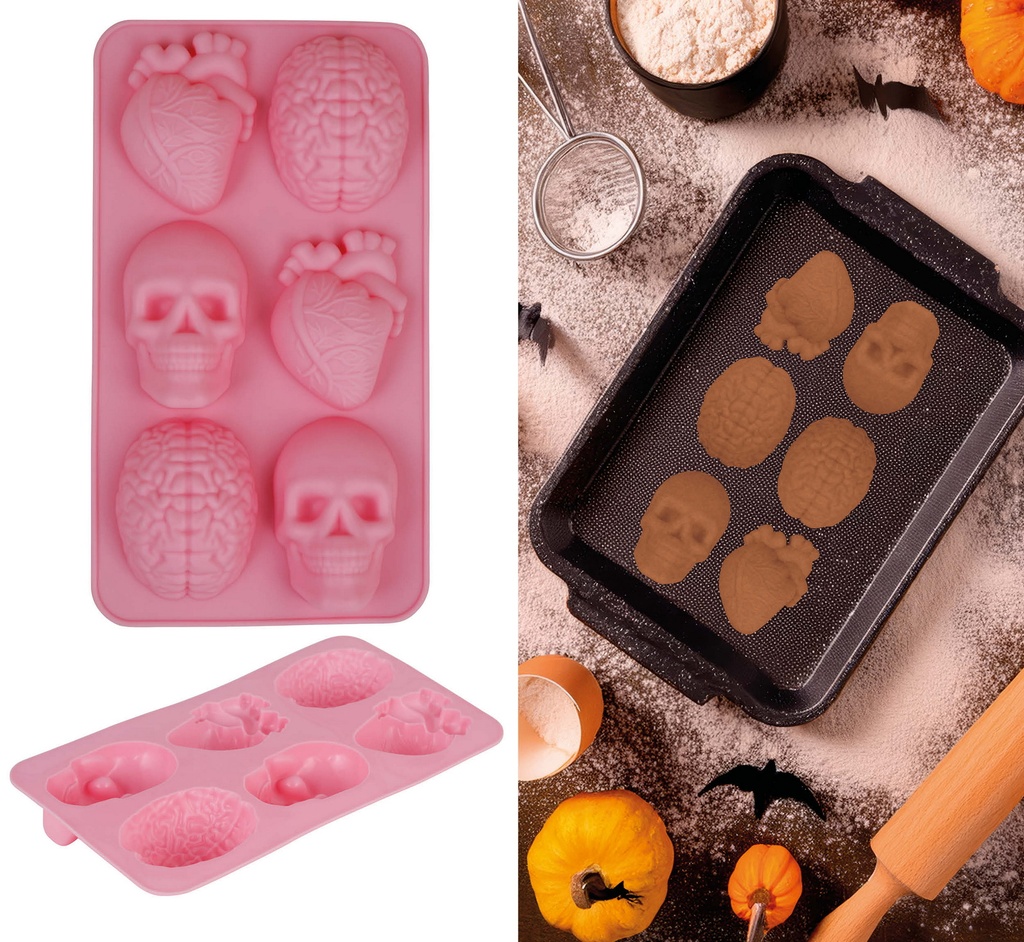[29167] Halloween Cookie Mold 6 Designs 28x16cm