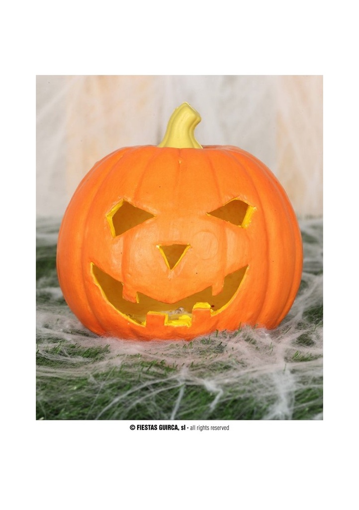Halloween Foam Pumpkin With Light - 16cm