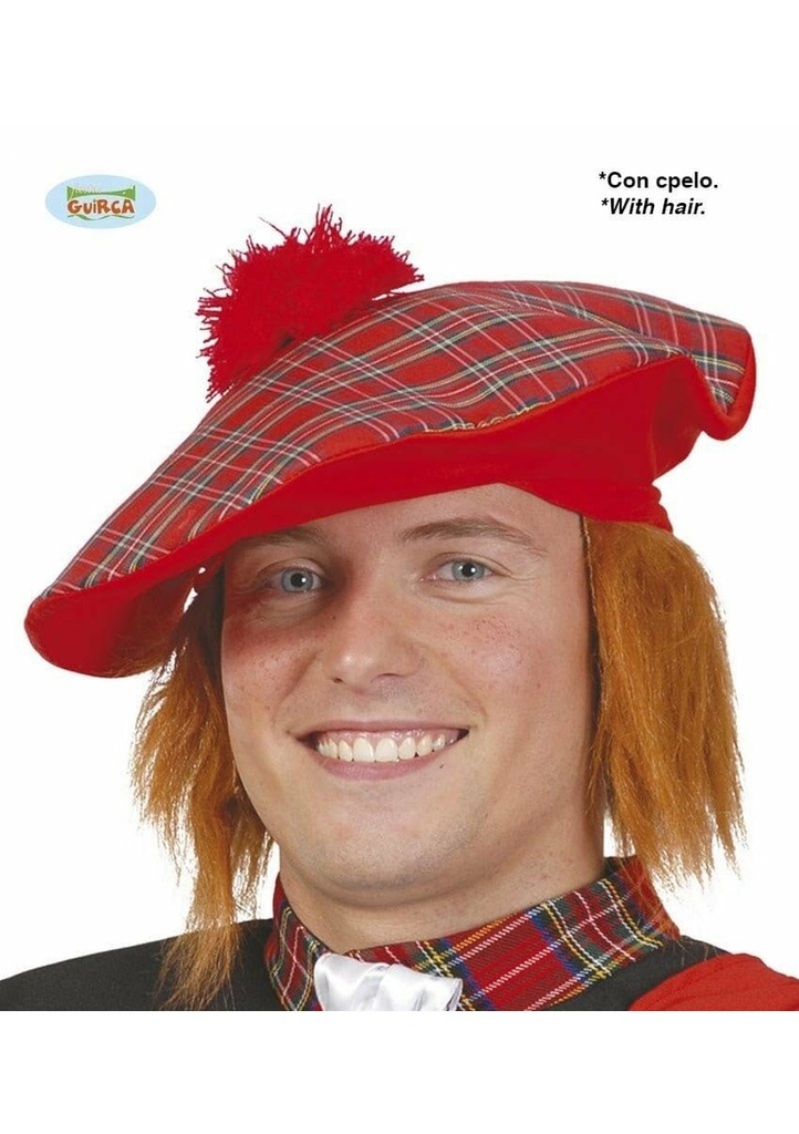 Scottish Hat With Hair - Adult One Size