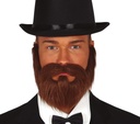 Brown Beard & Moustache With Elastic