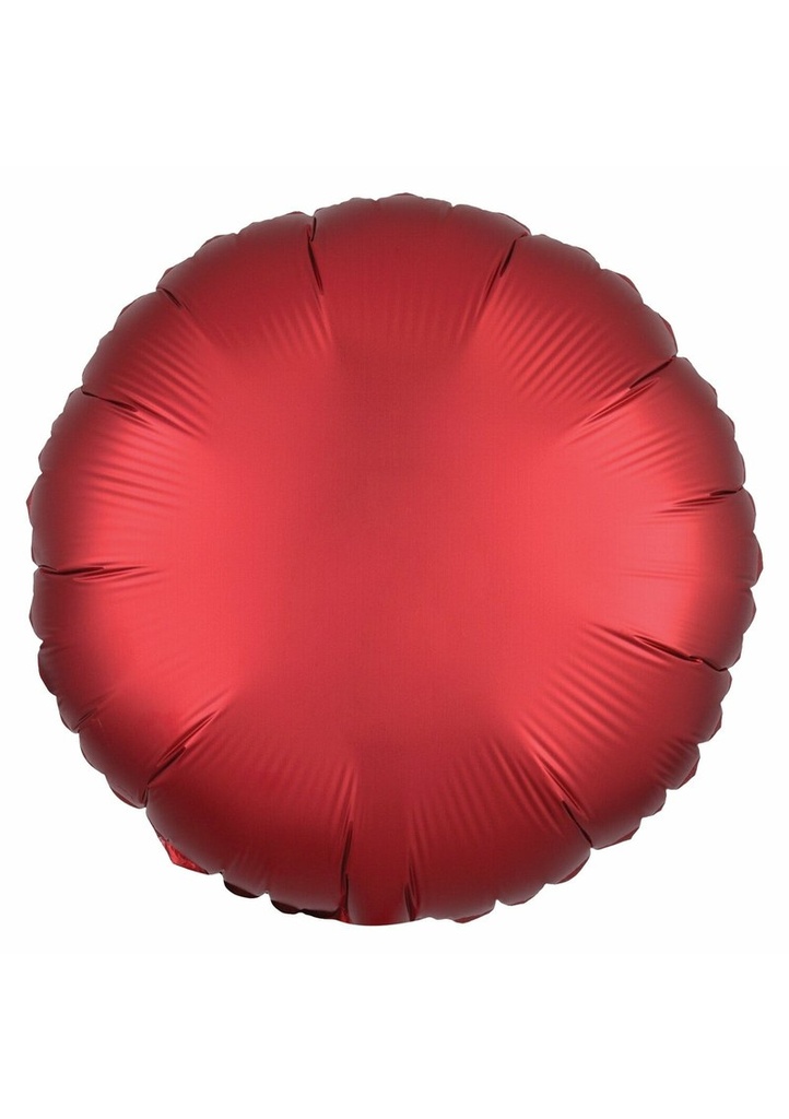 Satin Luxe Sangria  Foil Balloon Round - 17'' (43cm)