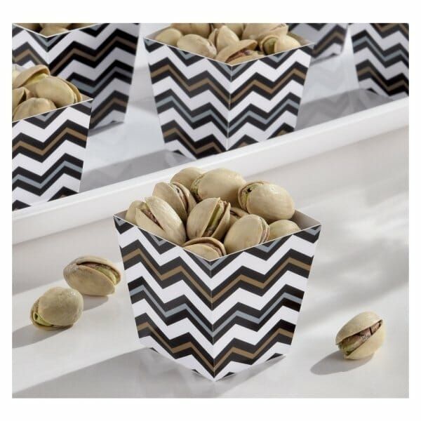 [146003] Black, Gold and Silver Treat Mini Containers - 36pcs