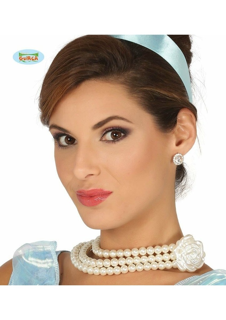 Pearls Necklace with Flower