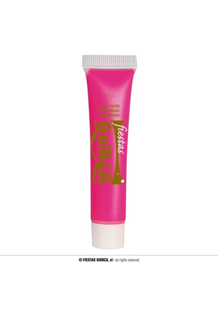 Neon UV Cream Face & Body Paint Tube 10ml - Pink