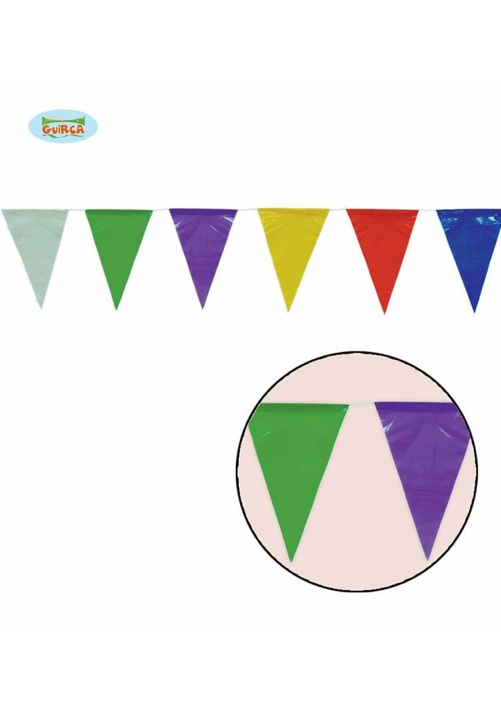 [8845] Multicolour Penant Bunting 20cm x 30cm - 50m