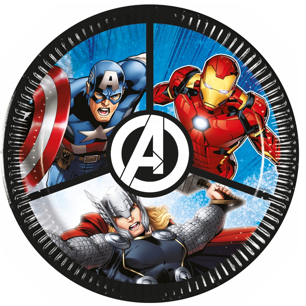 Avengers Evergreen FSC Paper Plates Medium 20cm - 8pk