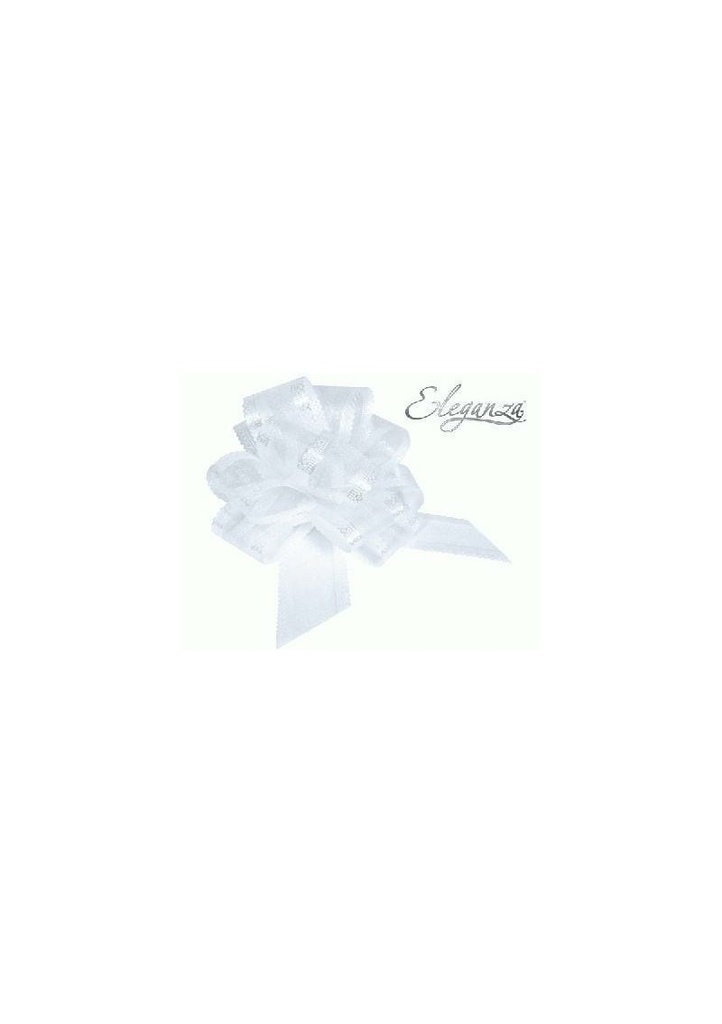 Pull Bow Organza White - 50mm