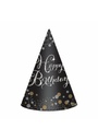 Sparkling Gold Celebrations Cone Hats - 8pk