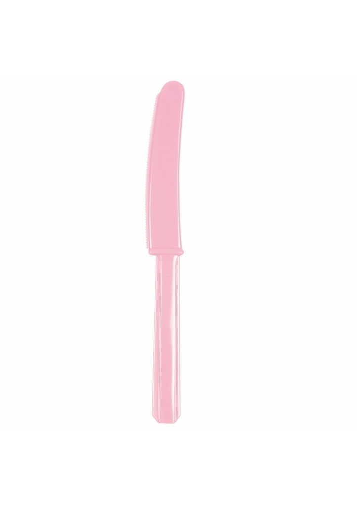 [552289-109] New Pink Reusable Plastic Knives - 10pk