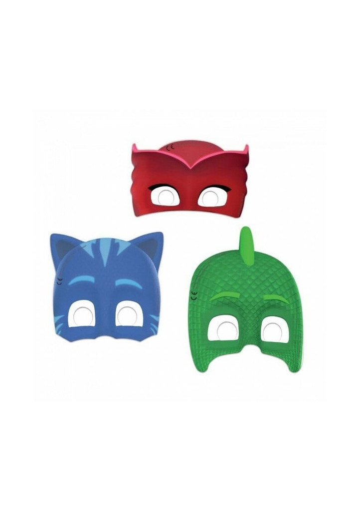 Pj Masks Die-cut masks (3 mixed designs)  - 6pk