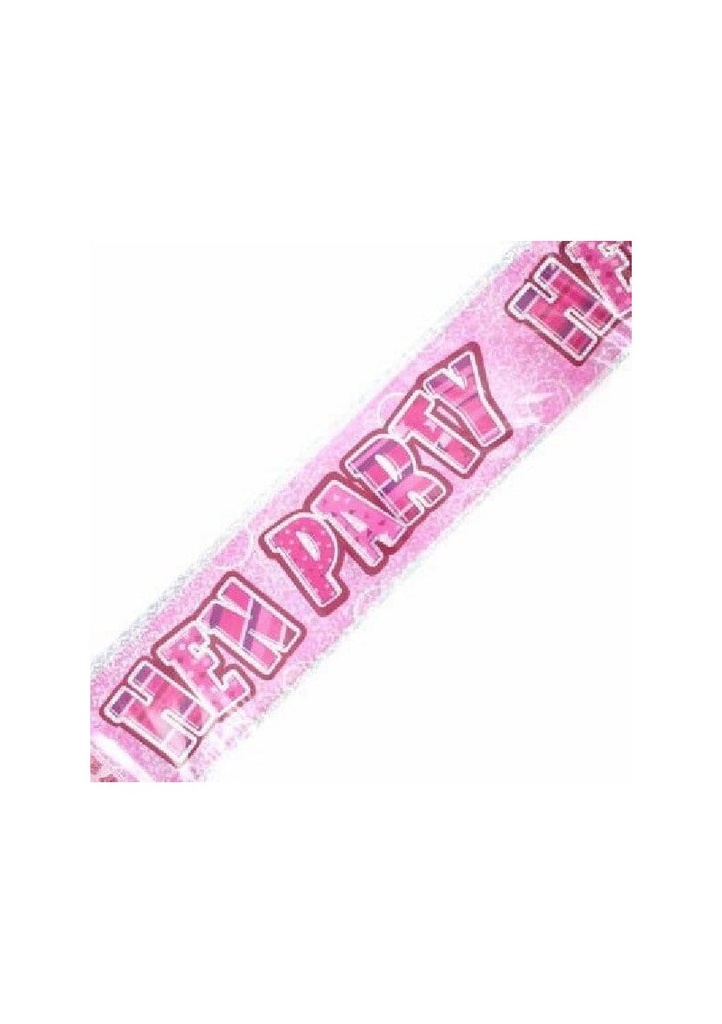Hen Party Pink Glitz Banner- 9 Feet Long