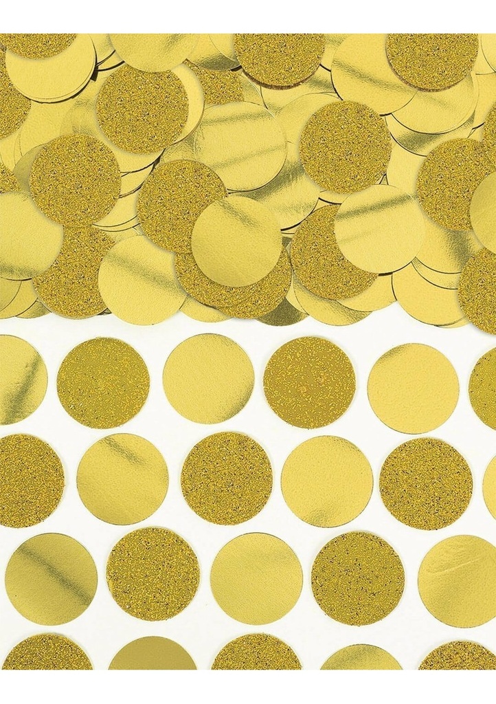 Gold Glitter Foil Circle Confetti - 63g