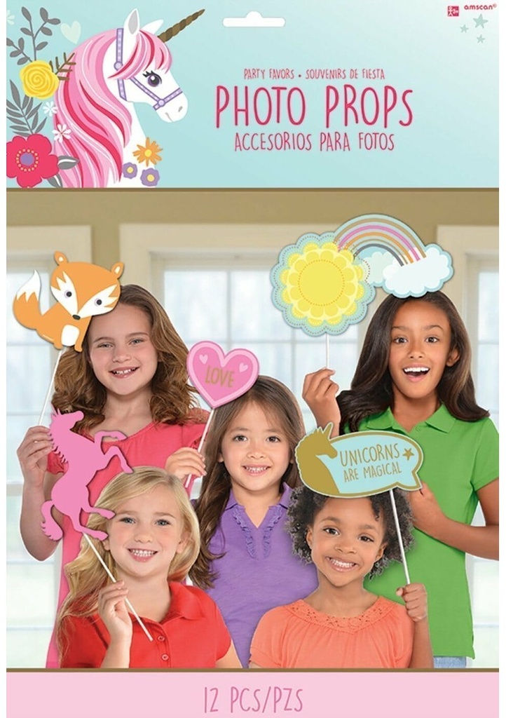 [399830] Magical Unicorn Photo Props Kit - 12 pcs