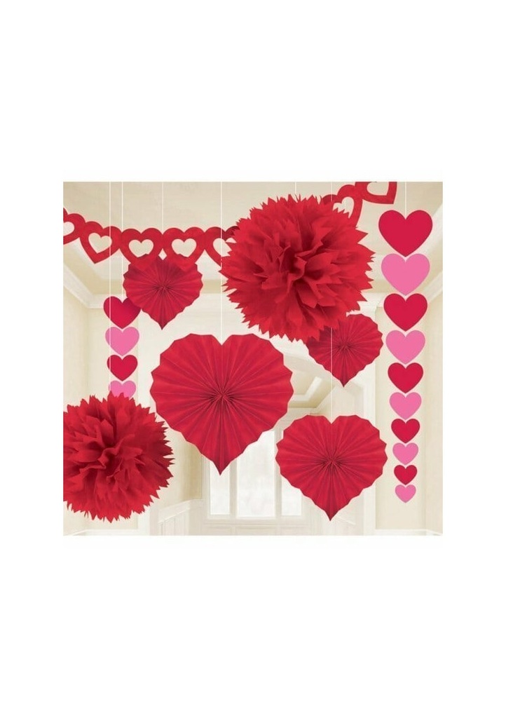 Valentines Paper Decorating Kit - 9pc