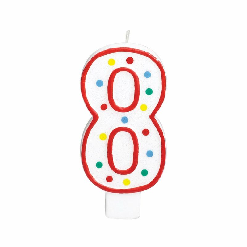 Candle Number 8 Giant Size - 13.3cm