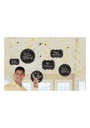 Sparkling Gold Celebration Add Any Age Swirl Decorations - 12pk