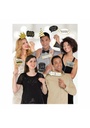 Sparkling Gold Celebrations Add Any Age Photo Props - 13 pk