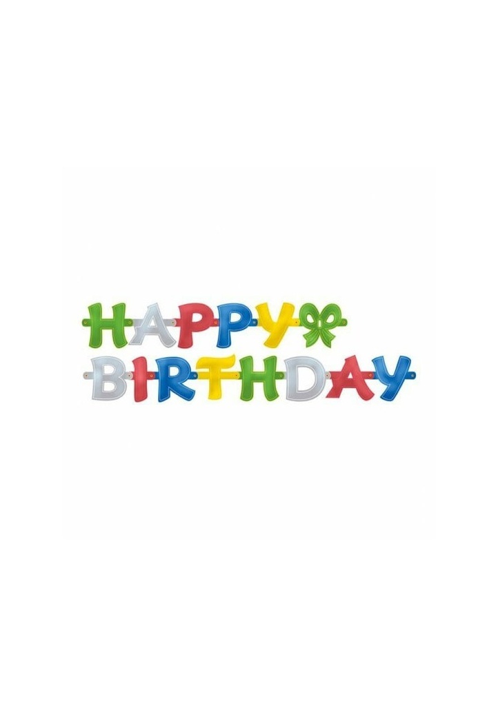 [1722] Happy Birthday Rainbow Paper Banner 140cm
