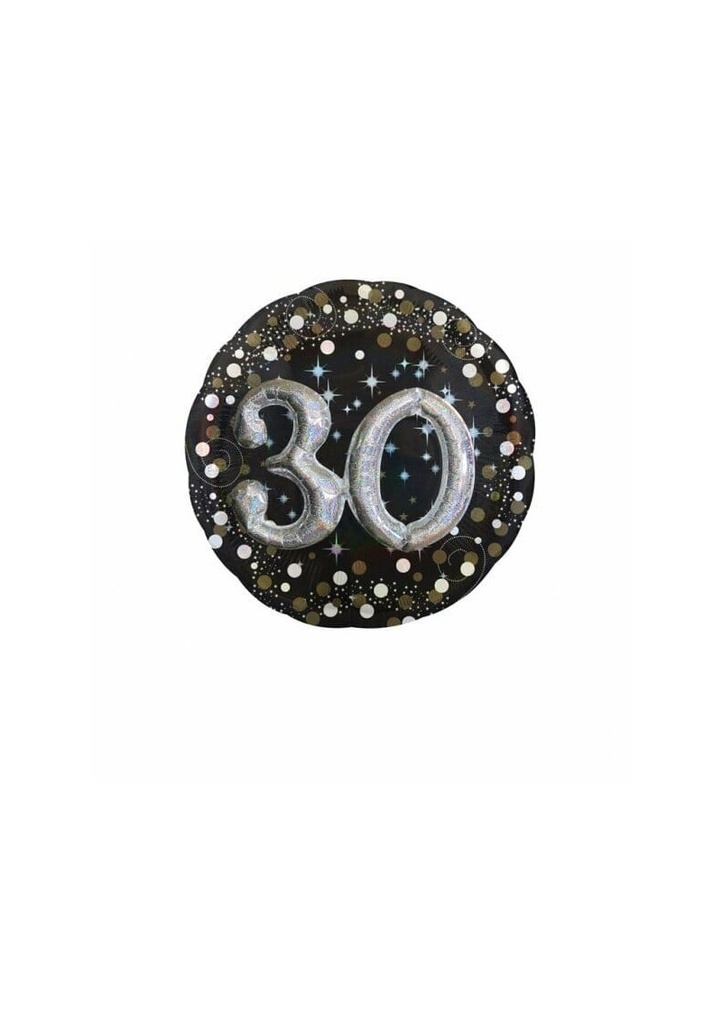 Sparkling 30th Birthday 3D Multi-Balloon Foil Balloon 32" (81cm)