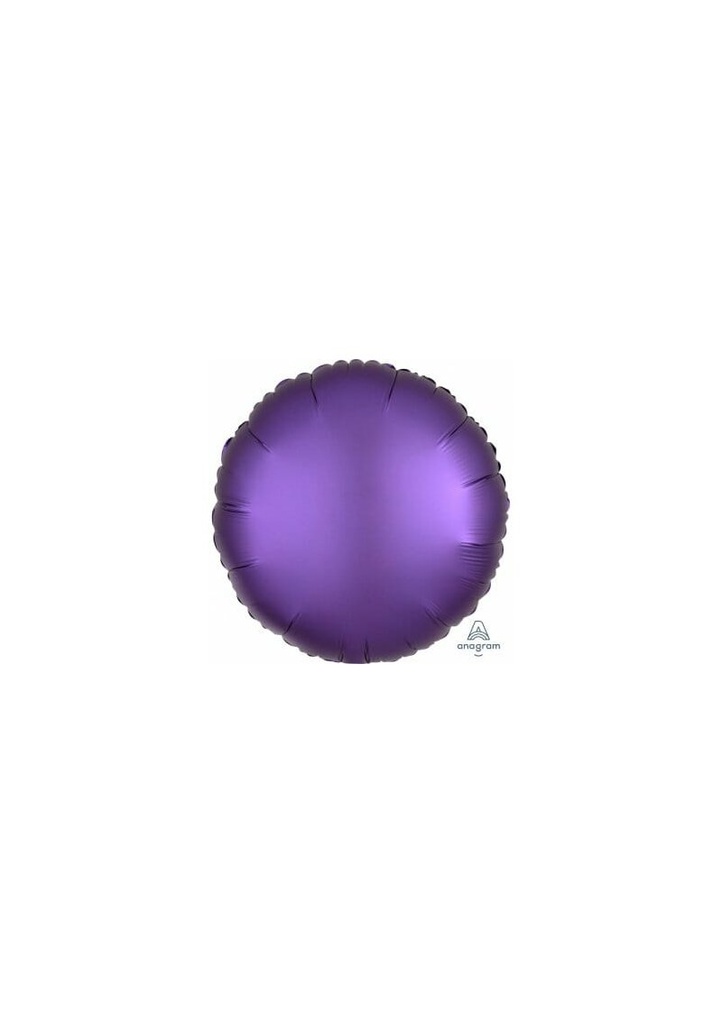 Satin Luxe Purple Royale Foil Balloon Round 17'' (43cm)