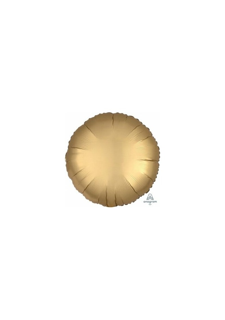Satin Luxe Gold Sateen Foil Balloon Round - 17'' (43cm)