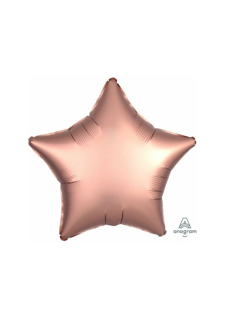 Satin Luxe Rose Gold Foil Balloon Star - 19'' (48cm)
