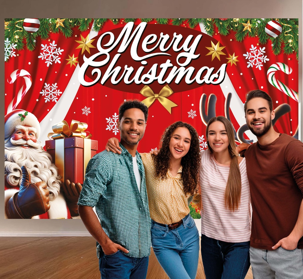 [42058] Christmas Backdrop Scene Setter 220cm x 150cm